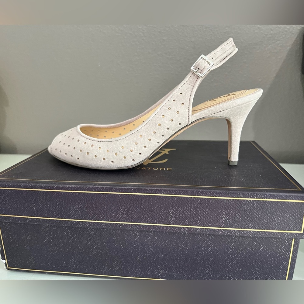 Elegant Beige Vince Camuto Slingback Heels